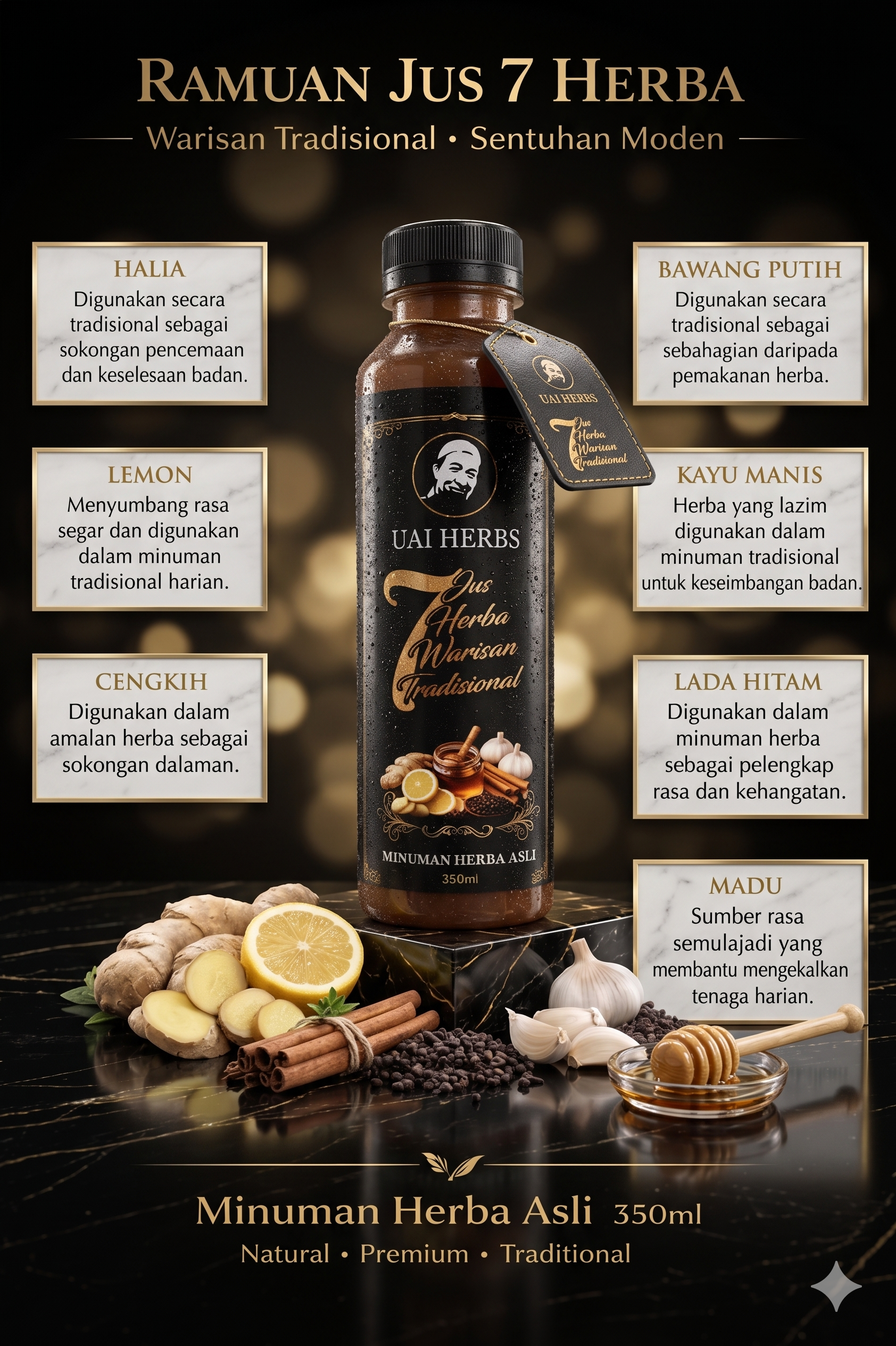 Bahan-bahan Jus UAI Herbs